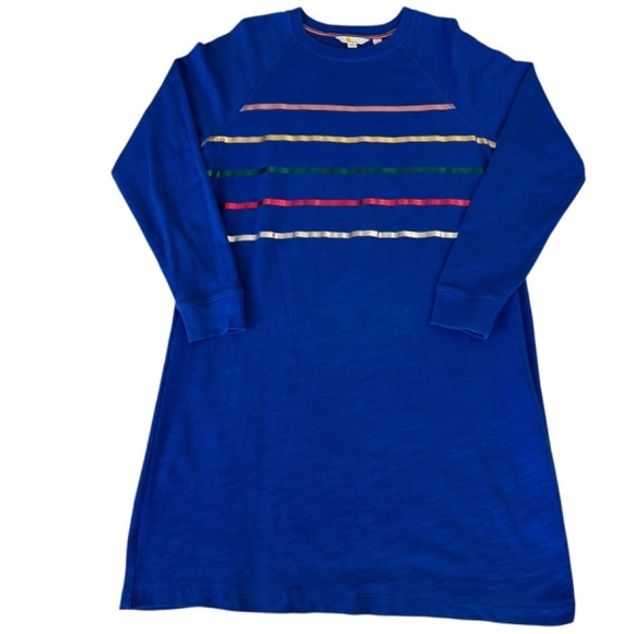 Boden Sweatshirt Mini Dress Womens Size 16/18R Long Sleeves Crew Neck TINY FLAW - Picture 14 of 16